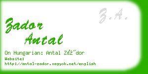 zador antal business card